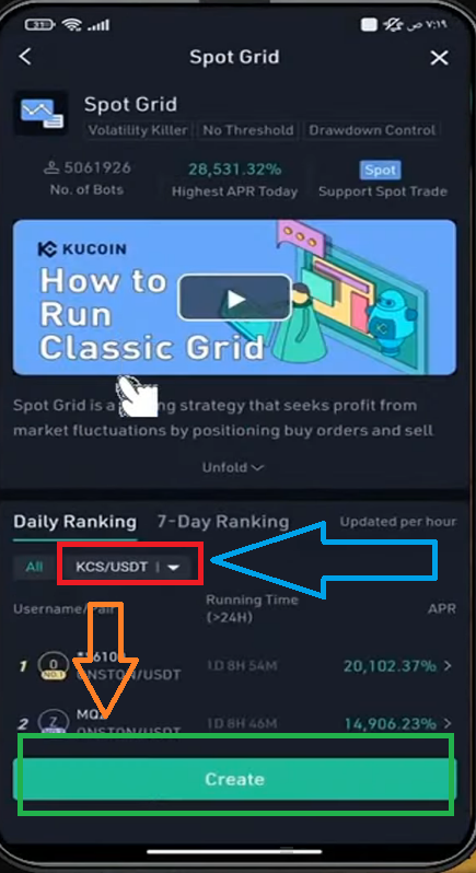 شرح التداول الآلي على منصة كيوكوين – Kucoin Trading Bot Tutorial: Auto-money – 41,924.63%.